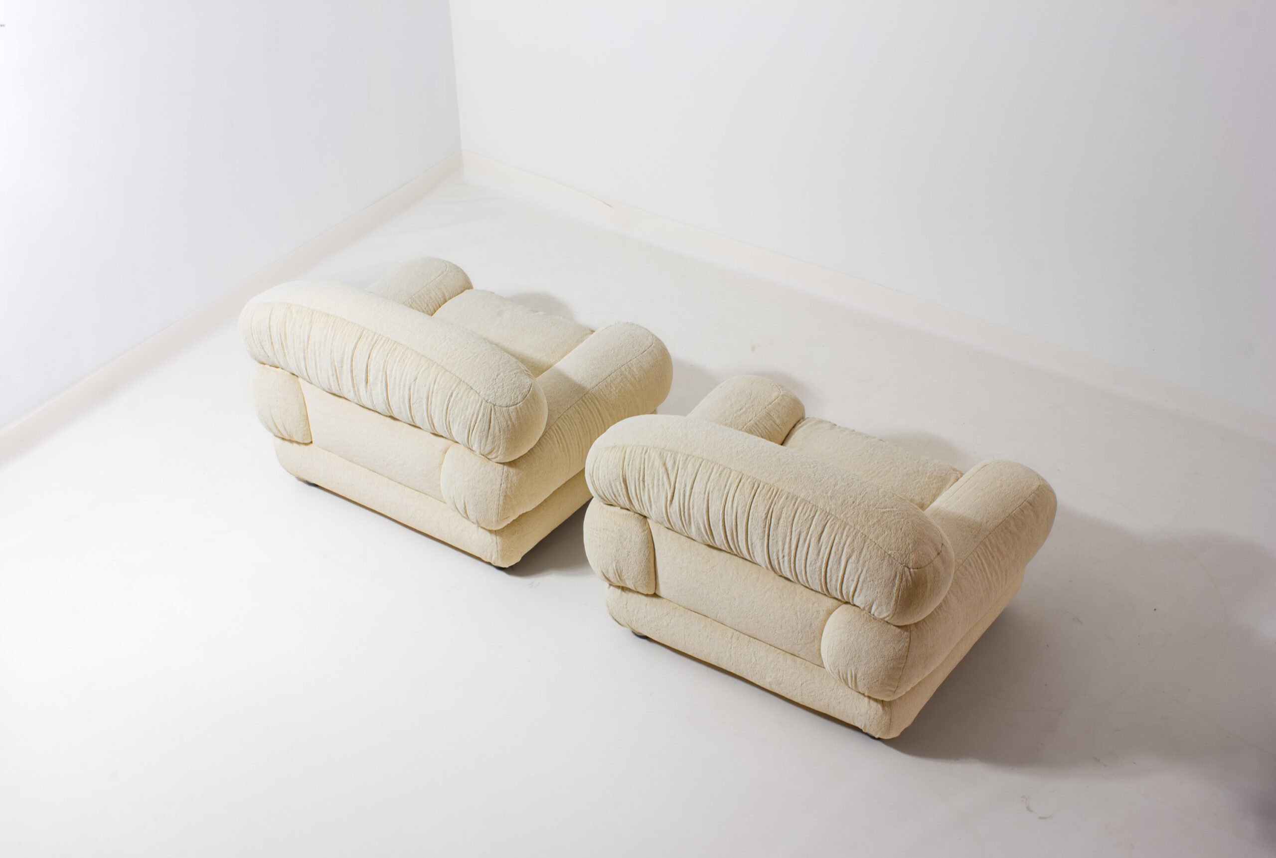 Creme Italian lounge chairs